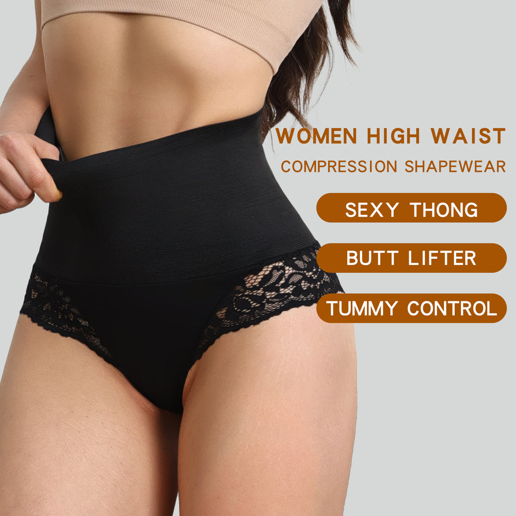 Waist Shaping Belly Control Underwear Lace Body Shaping Panties High Waist Tummy Control Shapewear