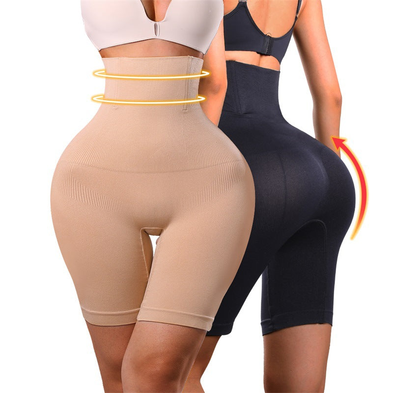 Anti-See-Through Lining Safety Pants Waist Shaping Abdominal Support Hip-Lifting Shapewear Pants