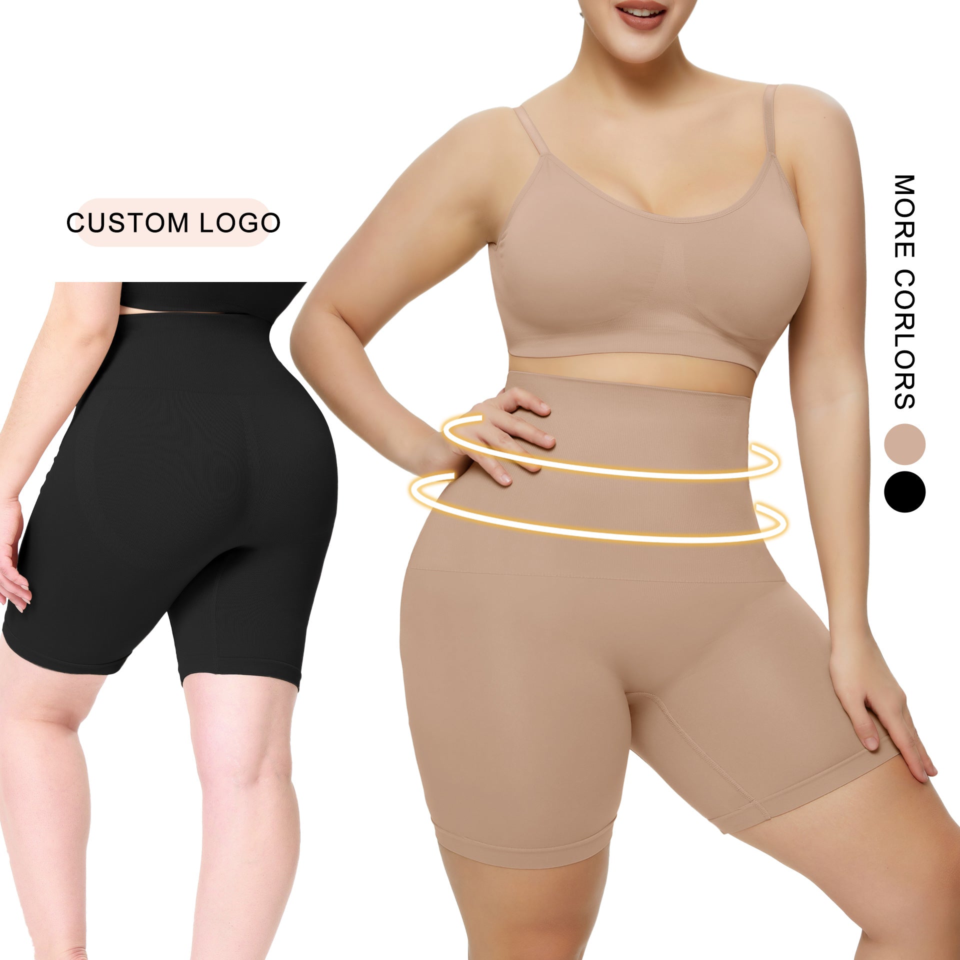 High-Waist Safety Pants for Tummy Control, Body Shaping without Rolling, Shapewear Pants