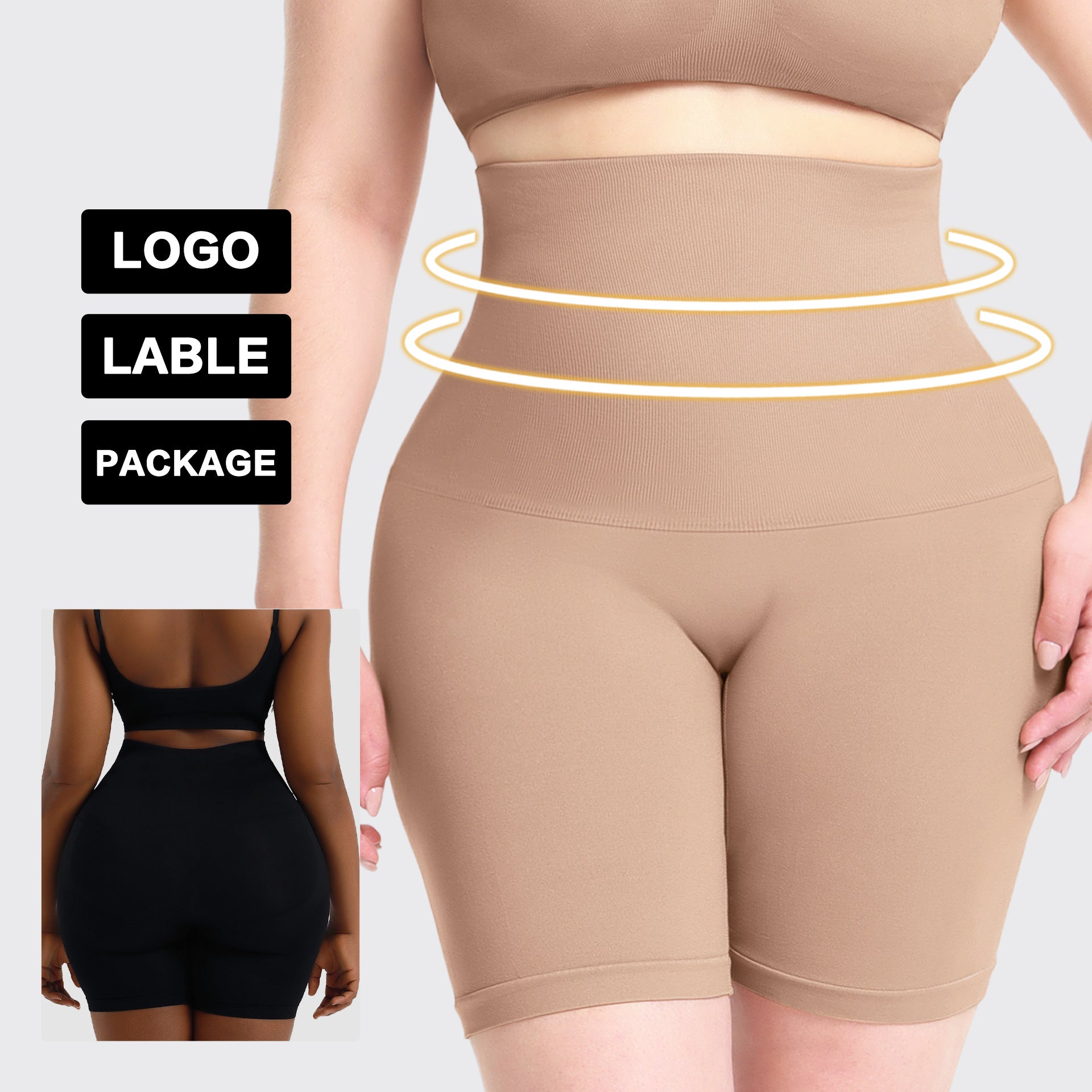 High-Waist Safety Pants for Tummy Control, Body Shaping without Rolling, Shapewear Pants