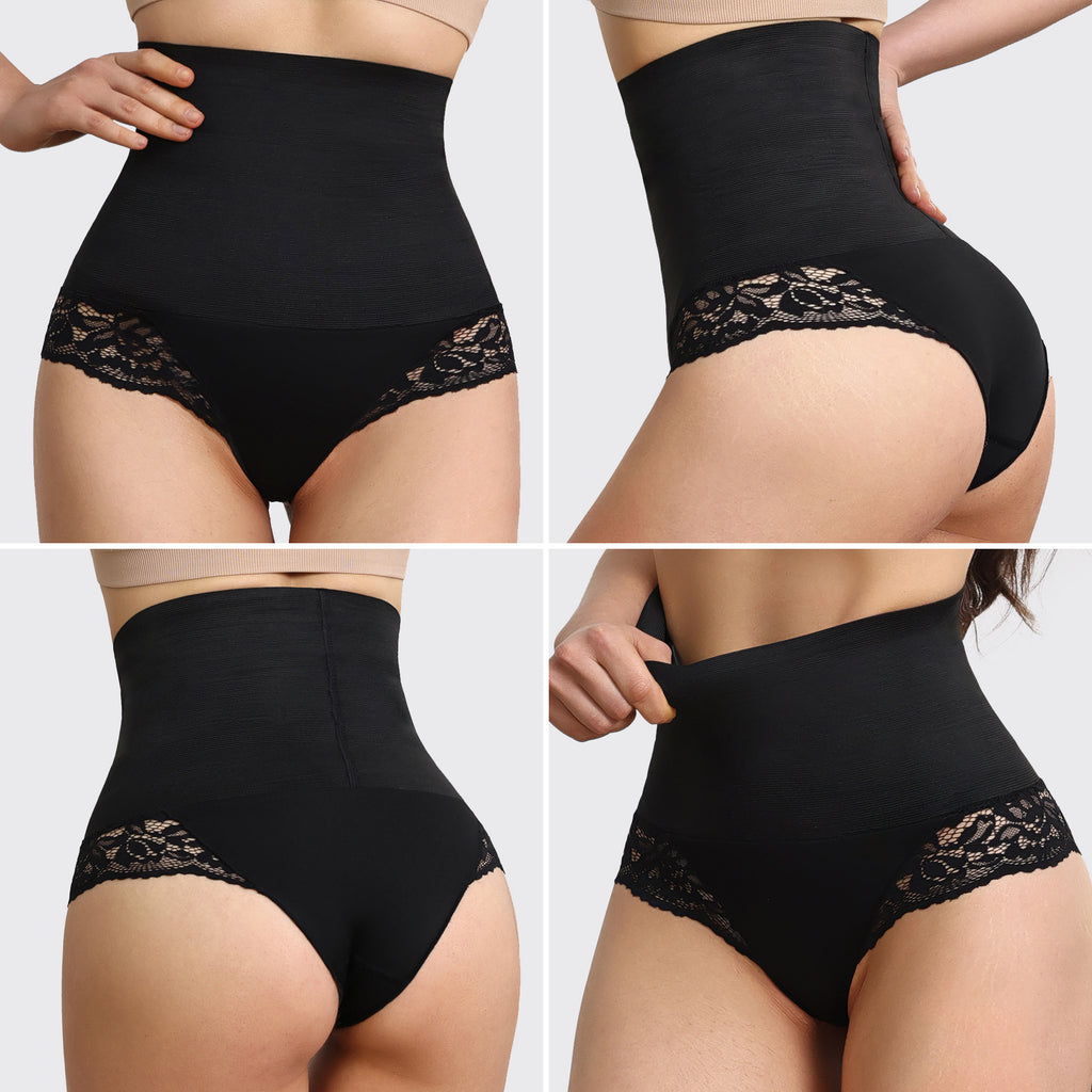 Waist Shaping Belly Control Underwear Lace Body Shaping Panties High Waist Tummy Control Shapewear