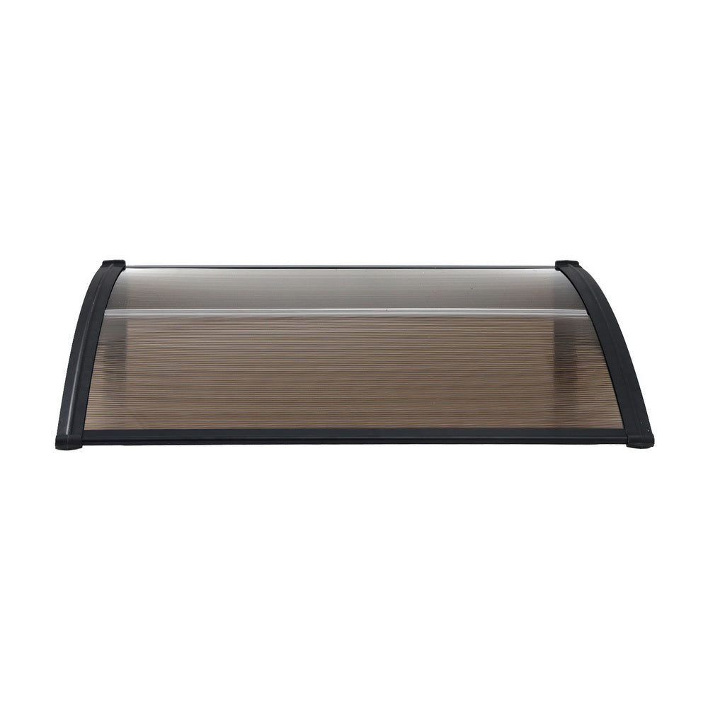 Instahut Window Door Awning 0.8mx1m Brown