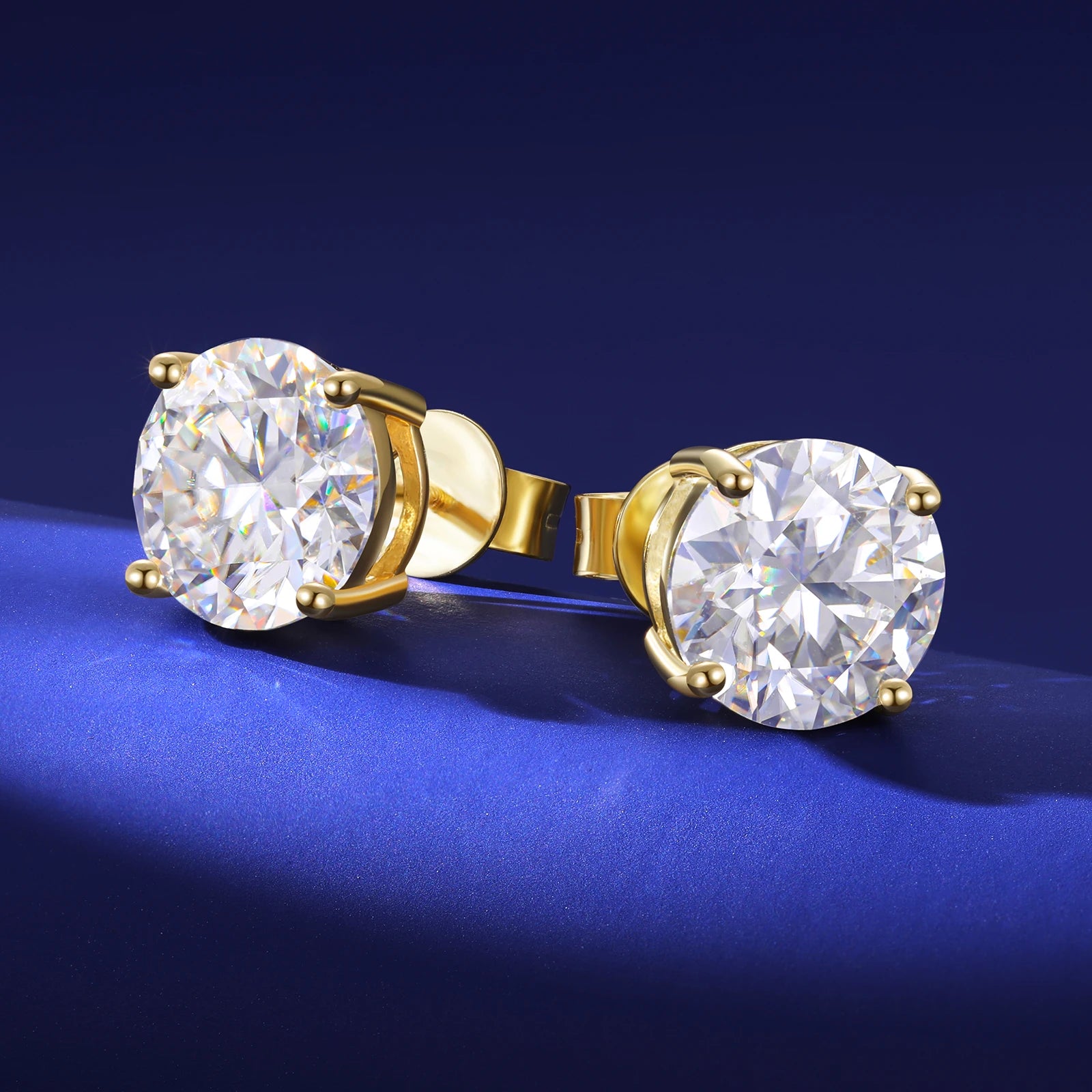 3mm-10mm Classic Mossanite Screw Back Earrings Luxury Jewelry  925 Sterling Silver VVS Moissanite Diamond Ear Stud for Men Women