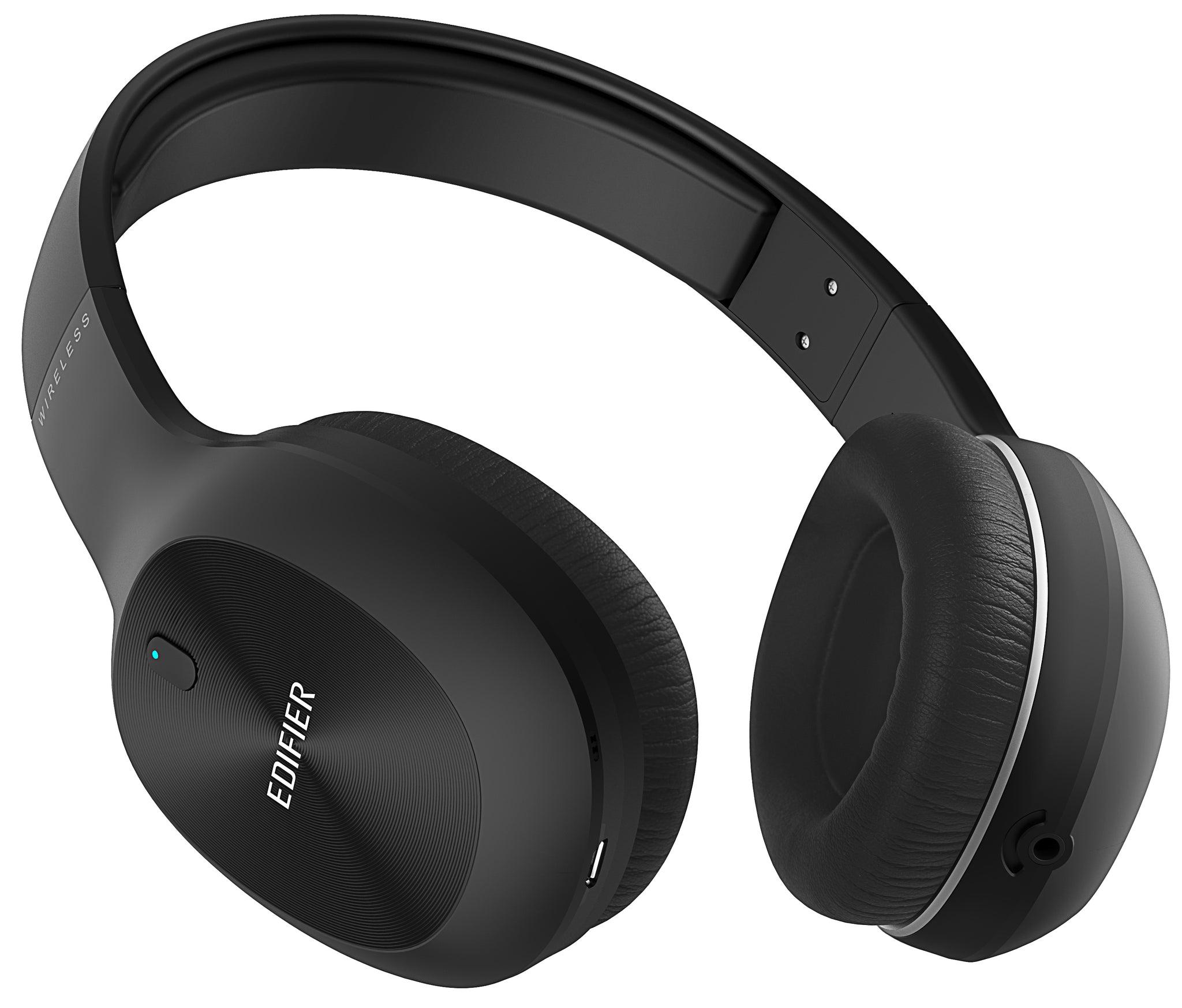 Edifier W800BT Plus Bluetooth 5.1 Wireless Over-Ear Headphones – 50 Hour Battery, aptX HD Audio, Dual Device Connection, USB-C Fast Charging (Black)