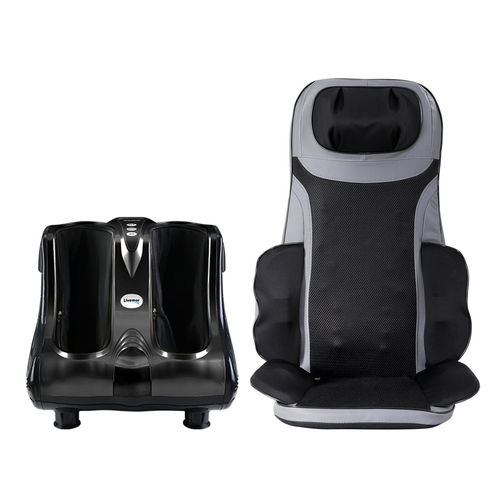 Livemor Massage Cushion Heating Massage Seats With Calf Foot Massager