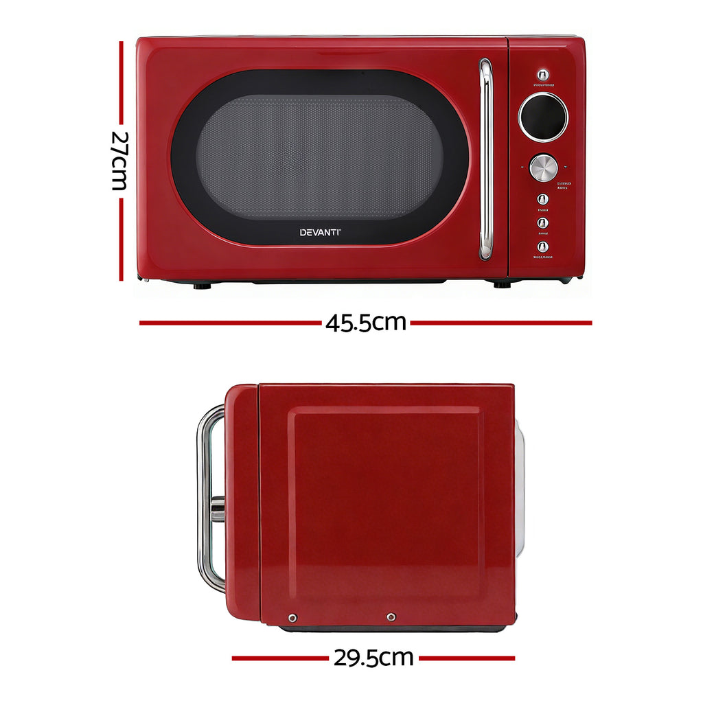 Devanti 20L Microwave Oven 700W Red