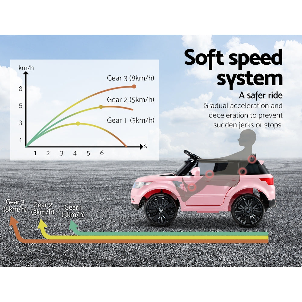 Rigo Ride On Car Kids Electric Ride On Cars SUV Remote 12V Pink