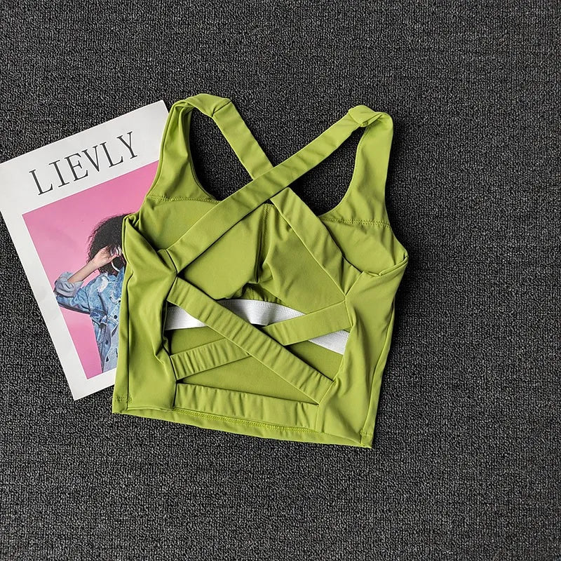 Women Sports Bra Top Push Up Fitness Yoga Bra Underwear Sport Tops for Women Breathable Running Vest Bralette Gym Wear Female