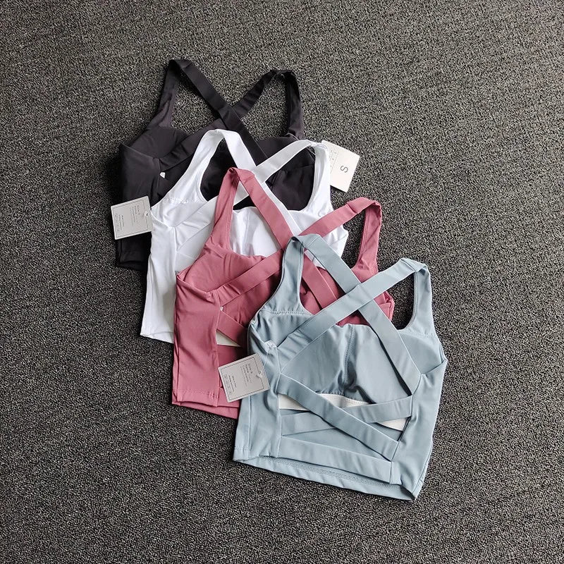 Women Sports Bra Top Push Up Fitness Yoga Bra Underwear Sport Tops for Women Breathable Running Vest Bralette Gym Wear Female
