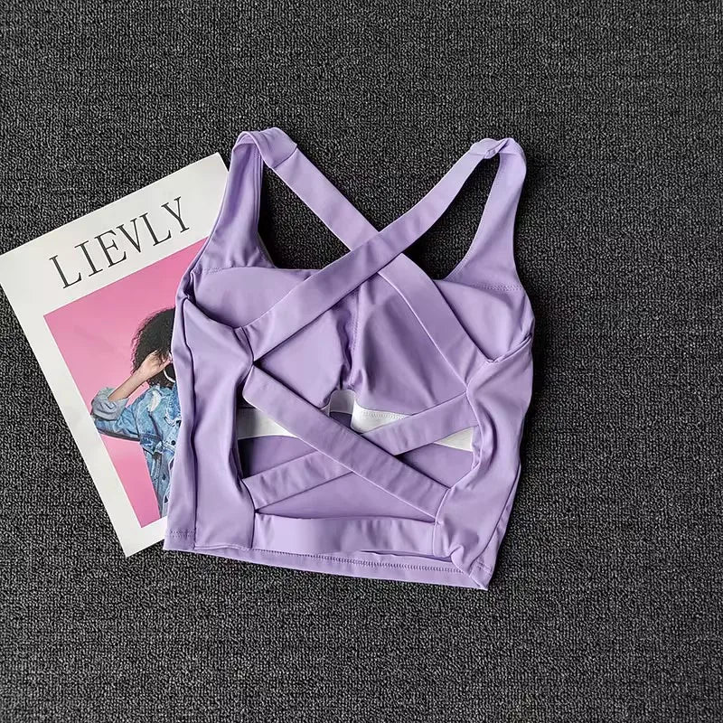 Women Sports Bra Top Push Up Fitness Yoga Bra Underwear Sport Tops for Women Breathable Running Vest Bralette Gym Wear Female