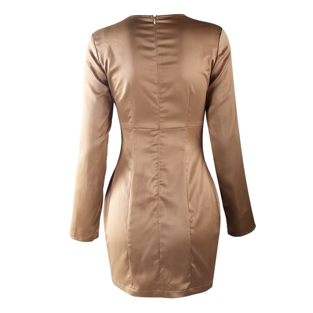 Beige Eyelet Party Dress