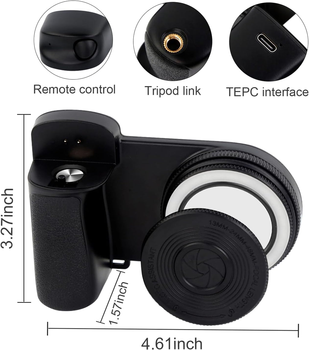 Magnetic Phone Camera Grip with Fill Light & Remote: Stable Shooting Holder for iPhone/Android – Ideal for Vlog, Selfie & Photography