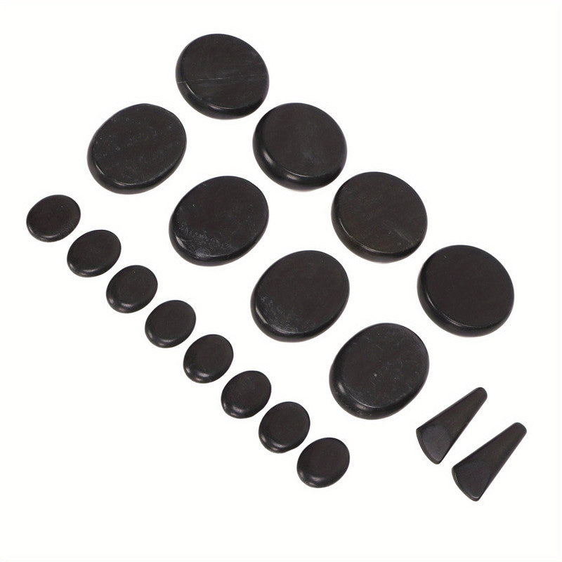 18Pcs Heated Basalt Massage Stones With Warmer Box