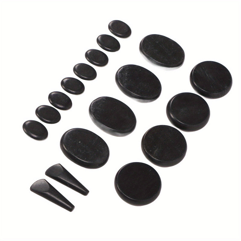 18Pcs Heated Basalt Massage Stones With Warmer Box