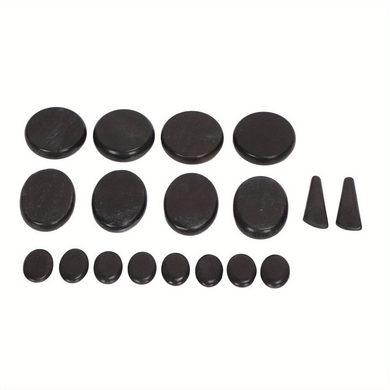 18Pcs Heated Basalt Massage Stones With Warmer Box