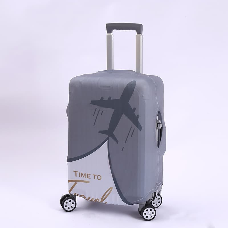 Elastic Scratch Resistant Travel Luggage Cover for Suitcase, with Gray Protective Cover, compatible with Travel Trolley Case, S (18-20 inch)