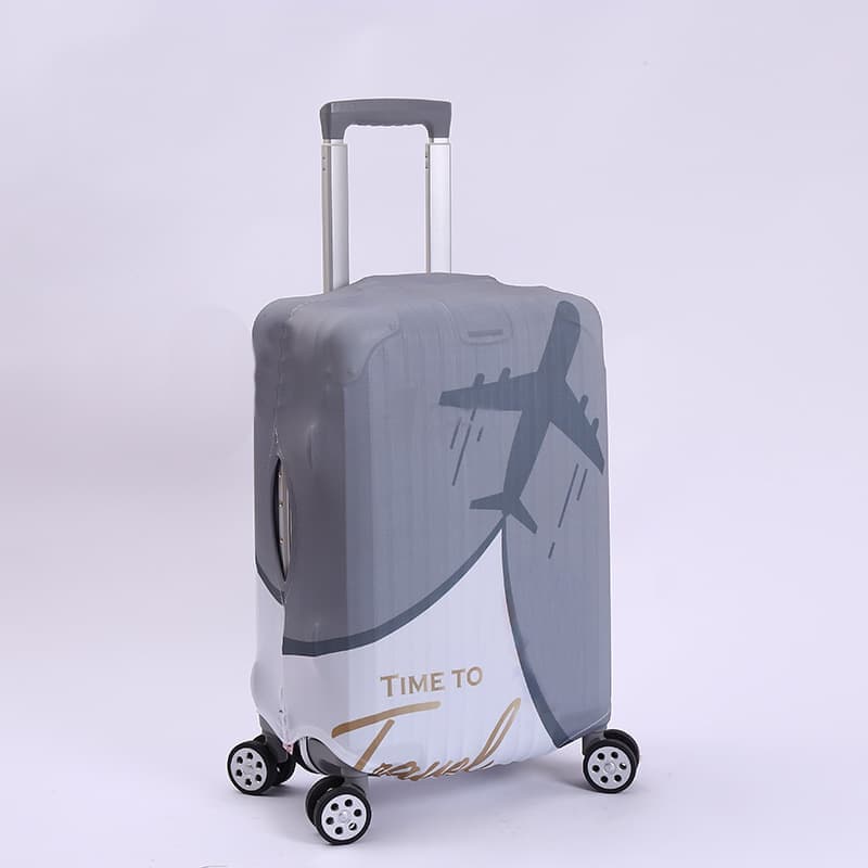 Elastic Scratch Resistant Travel Luggage Cover for Suitcase, with Gray Protective Cover, compatible with Travel Trolley Case, S (18-20 inch)