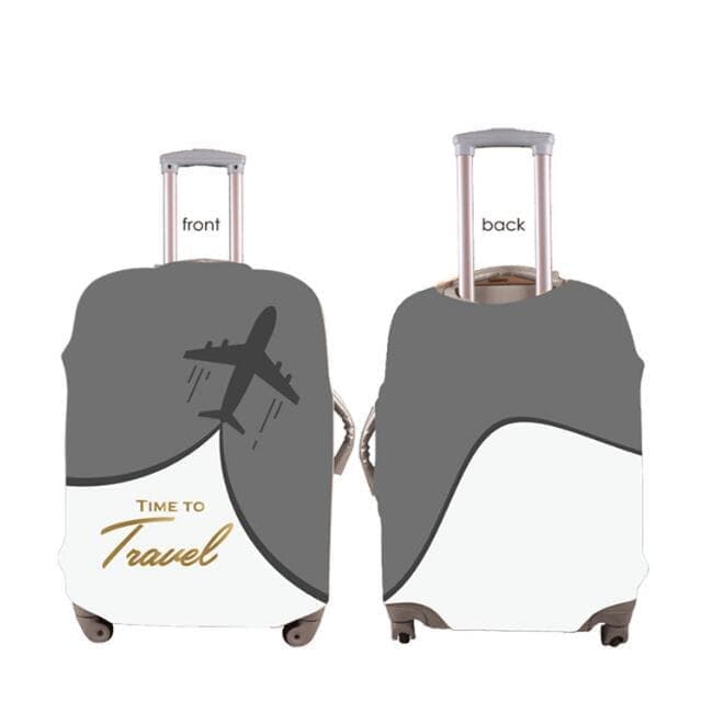Elastic Scratch Resistant Travel Luggage Cover for Suitcase, with Gray Protective Cover, compatible with Travel Trolley Case, S (18-20 inch)