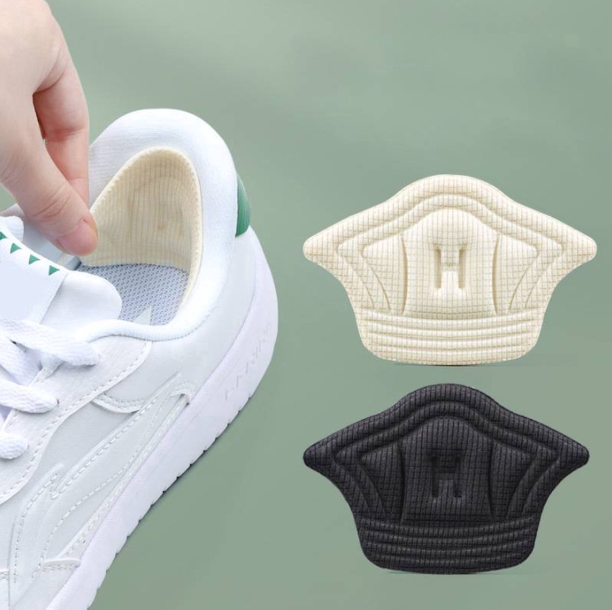 Anti-Slip Heel Insole | Premium Anti-Slip Heel | Foam Heel Cushion | Sneaker Pad | Anti-Slip Shoes | Prevent Blisters | Heel Protectors | 1 Pair | Beige