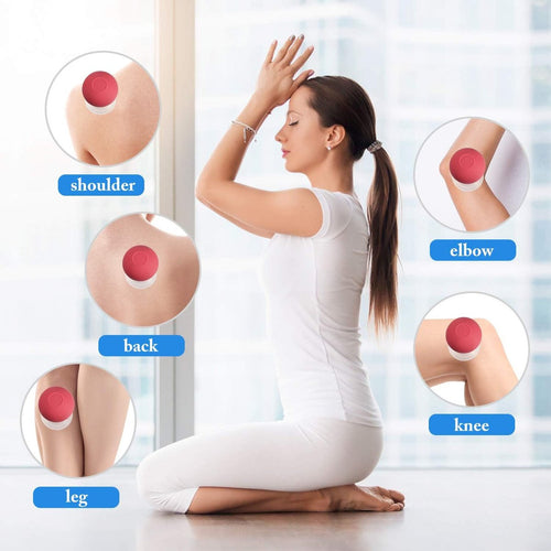 4-Piece Cupping Set - Silicone Face Cups - Cellulite Cups - Glass Facial Cupping Set - Facial Cupping - Vacuum Massage Therapy - Face Cupping - Massage Cups - cups for body, face, leg, arm, back, shoulder, muscle and joint pain - Red