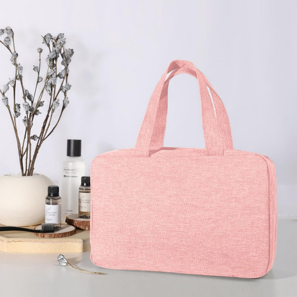 Toiletry bag - Portable hanging toiletry bag - foldable travel toiletry bag - large foldable travel bag - travel makeup bag - storage bag - with 4 compartments - waterproof toiletry bag - unisex - for vacation, shower, camping and travel - 27*18*8 cm - pi