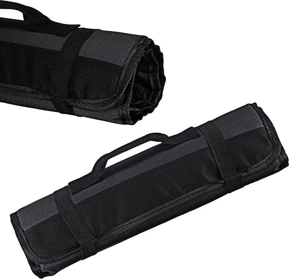 Knife Set Storage Bag - Professional Chef's Cutlery Bag - Chef's Knife Bag For up to 22 Knives - Black - Kitchen Set - Chef's Knife Roll - Chef's Knife Roll Bag - Travel Tool Roll Pouch Storage - 35.5*58 cm - Knives not included