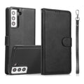 Compatible with Samsung S22 Magnetic Wallet Case Black
