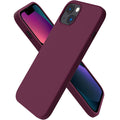 iPhone 13 Case Liquid Silicone Ultra Thin Full Coverage Shockproof Protective Soft Case for 6.1 Inch Red Wine