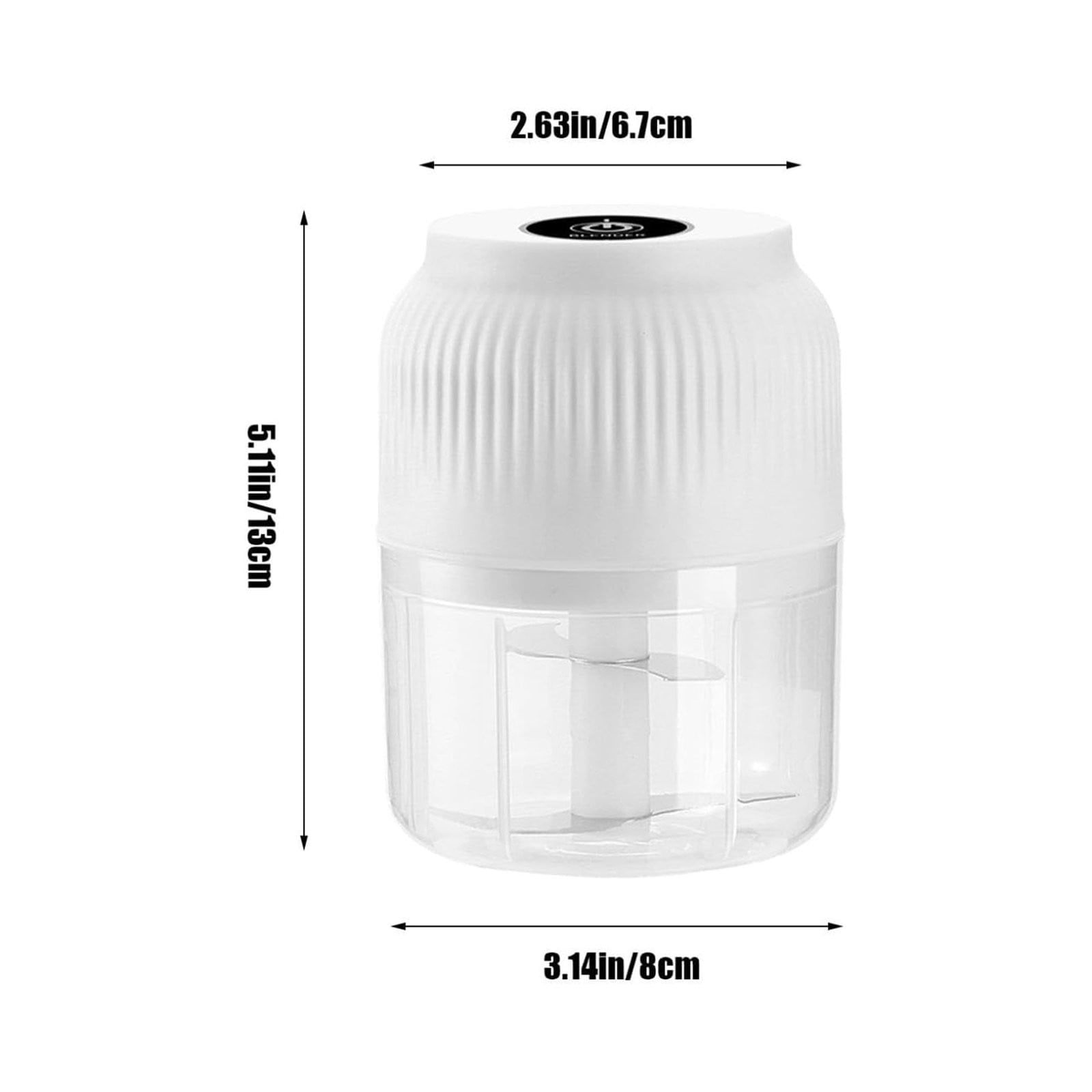 JWDX Food Blender Clearance, Electric Garlic Chopper Meat Grinder Portable Mini Food Processor Vegetable Masher with Type C Charging Garlic Masher Mincer for Onions Meat 300Ml (White) White