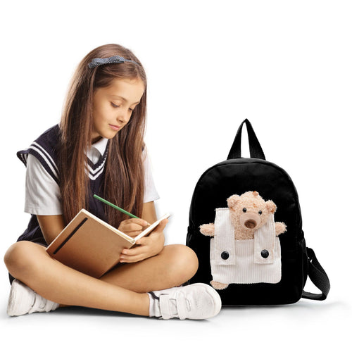 1 Pcs Travel Backpack,Cute Custom BookBag with Detachable Bear,Travel Backapck for Women/Men Casual Laptop Bookbag,Large Capacity Backpack for Birthday Gift,Christmas Gift,8.6x11 in(Green) Black