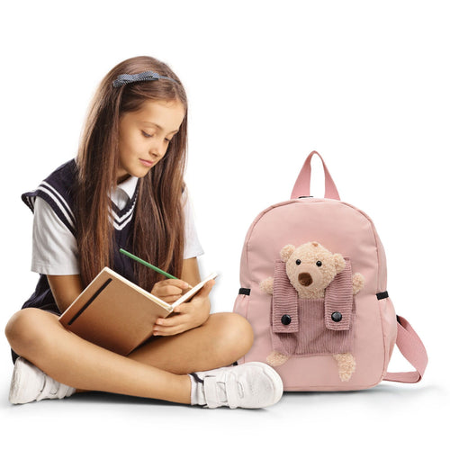 1 Pcs Travel Backpack,Cute Custom BookBag with Detachable Bear,Travel Backapck for Women/Men Casual Laptop Bookbag,Large Capacity Backpack for Birthday Gift,Christmas Gift,8.6x11 in(Green) Pink