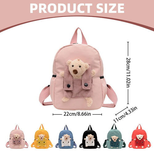 1 Pcs Travel Backpack,Cute Custom BookBag with Detachable Bear,Travel Backapck for Women/Men Casual Laptop Bookbag,Large Capacity Backpack for Birthday Gift,Christmas Gift,8.6x11 in(Green) Yellow