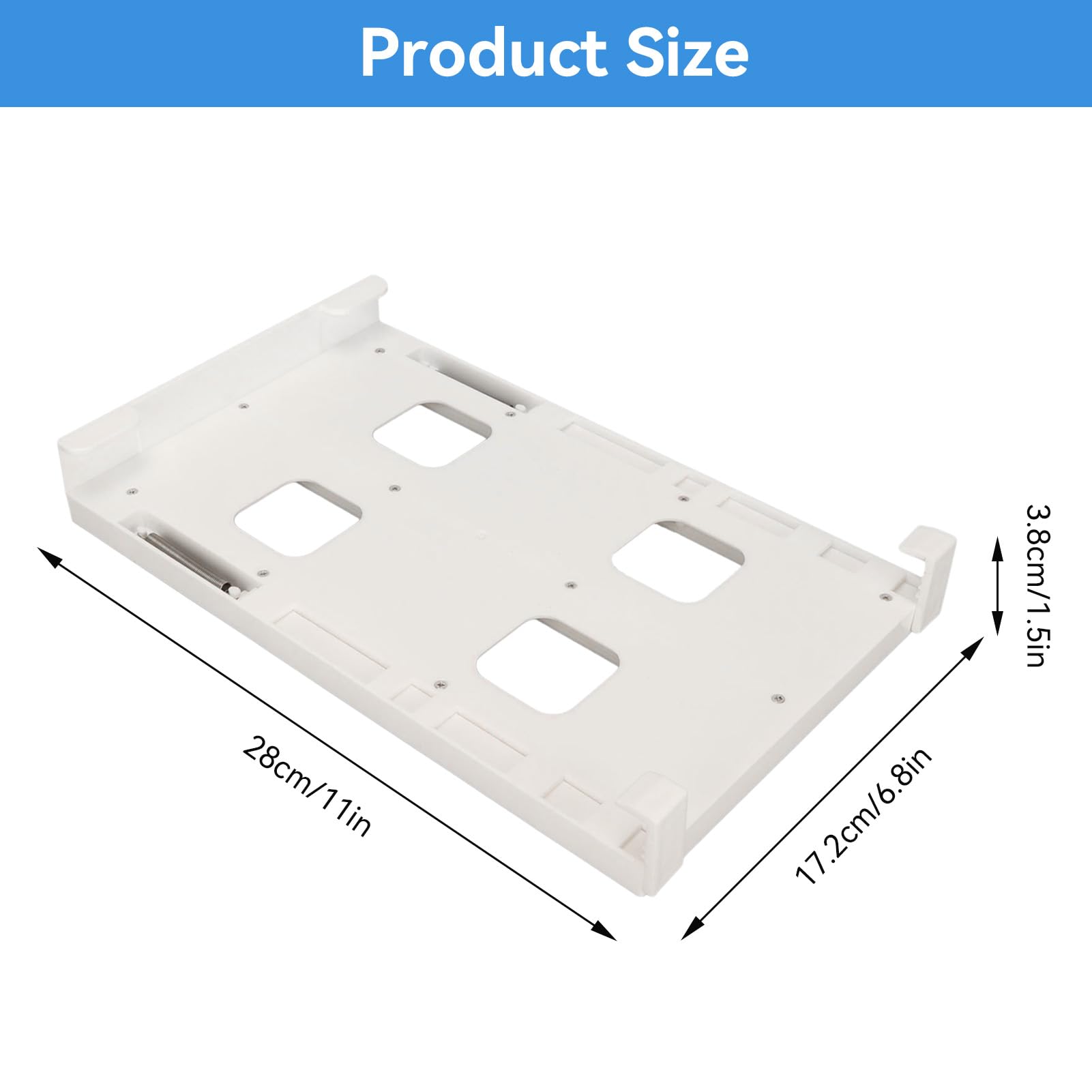 Can Holder Fridge - Fridge Organizer Hanging - Soda Can Rack - Beer Holder - Fridge Storage Rack - Hanging Drawer - Beverage Dispenser - Space Saving - Kitchen Accessories - Bottle Holder - Storage System - White - 1 Piece