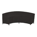 Outdoor Sectional Sofa Cover Waterproof Curved Patio Furniture Covers for Deck, Lawn and Backyard, 228x116x86cm, Black
