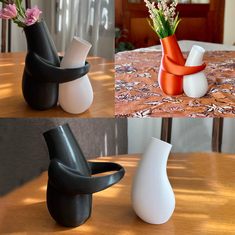 3D printedHugging Vases, decorative vase, suitable for office and home desktop flower pots, a gift for illustration enthusiasts, Valentine's Day, Mother's Day, Easter gift.