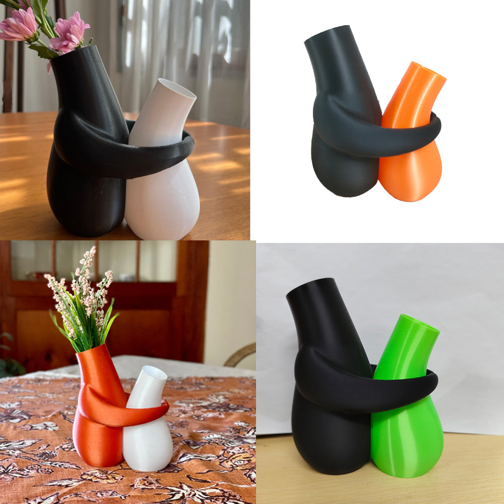 3D printedHugging Vases, decorative vase, suitable for office and home desktop flower pots, a gift for illustration enthusiasts, Valentine's Day, Mother's Day, Easter gift.