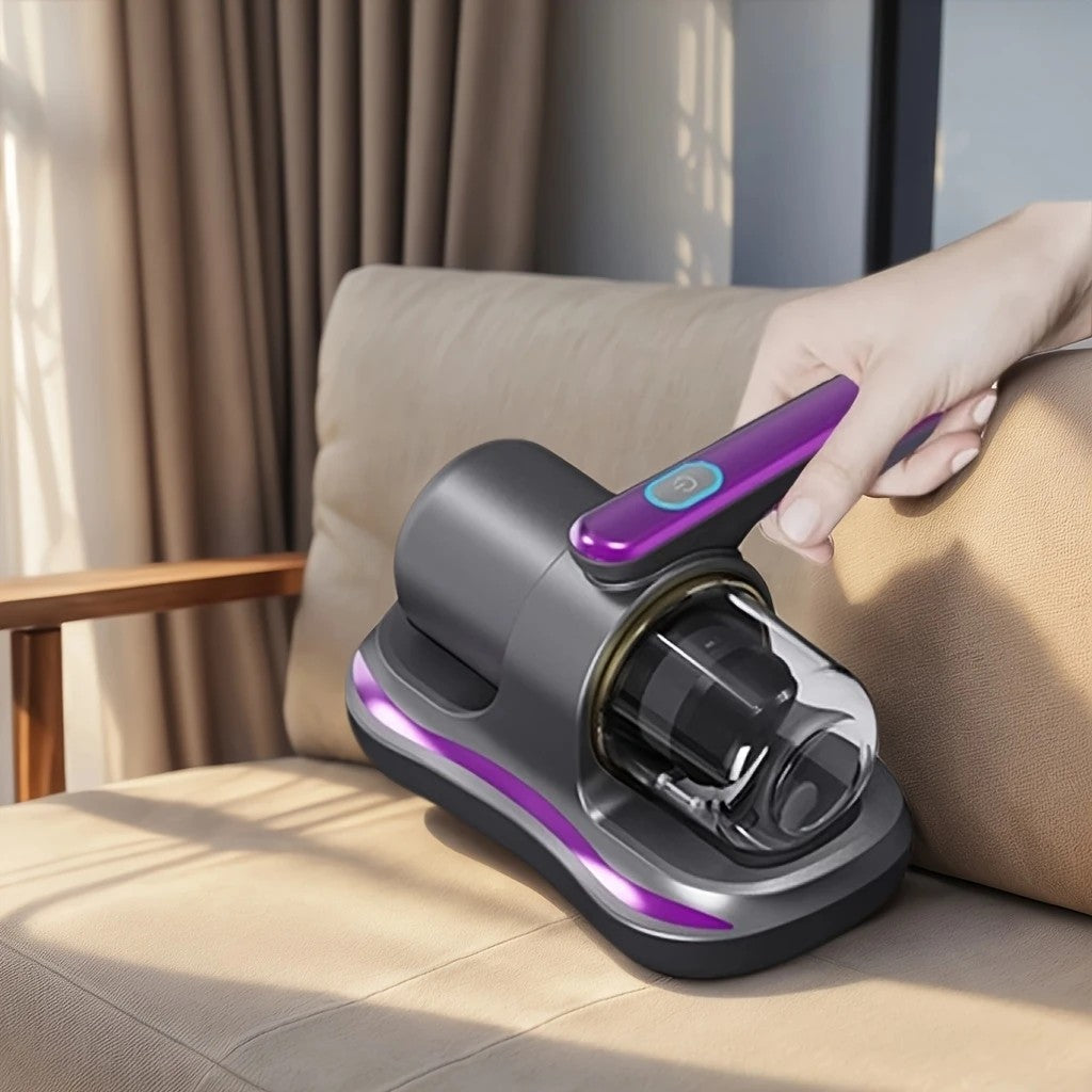 golden Wireless Mite Removal Vacuum: Blue Light Sterilization, Deep Cleaning for Beds & Cars, Long Battery Life, One-Touch Purity