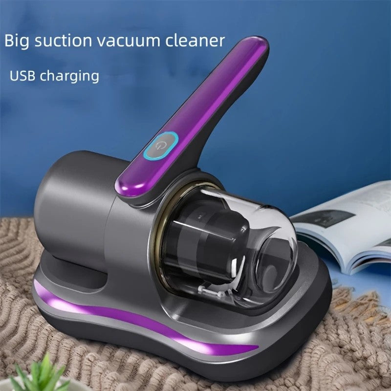 golden Wireless Mite Removal Vacuum: Blue Light Sterilization, Deep Cleaning for Beds & Cars, Long Battery Life, One-Touch Purity