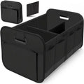 1 Car Trunk Organizer, Automotive Storage, Reinforced Handle, Foldable Multi-Compartment Car Organizer, 600D Oxford Fabric, Suitable for Any Car, SUV, Minivan, Vehicle Storage.BLACK