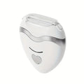 WHITE  3-in-1 Women's Electric Hair Remover, suitable for both dry and wet use. Designed for bikini, eyebrows, face, and underarms. Portable, rechargeable, cordless, gentle yet effective.