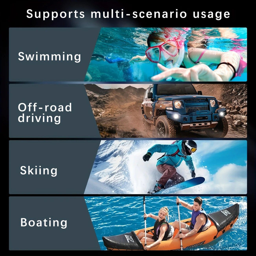 iPhone 16 Pro  Waterproof Phone Case IP68 Drop Protection Snow Dust Resistant with Lanyard for Swimming Skiing Off Road Adventures(blue)