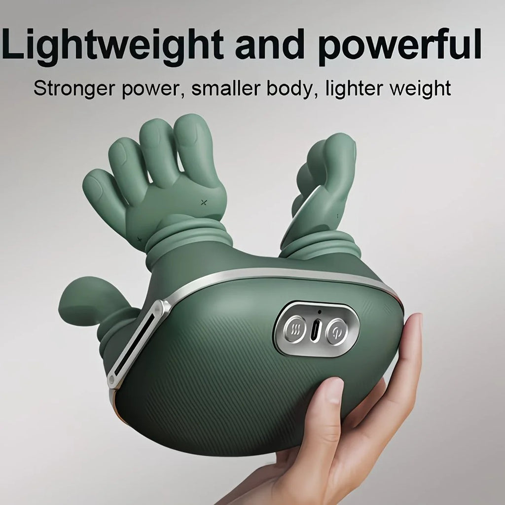 USB Heated Neck, Shoulder, and Back Massager – 6D Simulated Human-Hand Deep Kneading Technology, Multi-Part Massage for Neck, Shoulders, Back, and Legs, Relieving Office Fatigue and Muscle Tension Caused by Prolonged Sitting