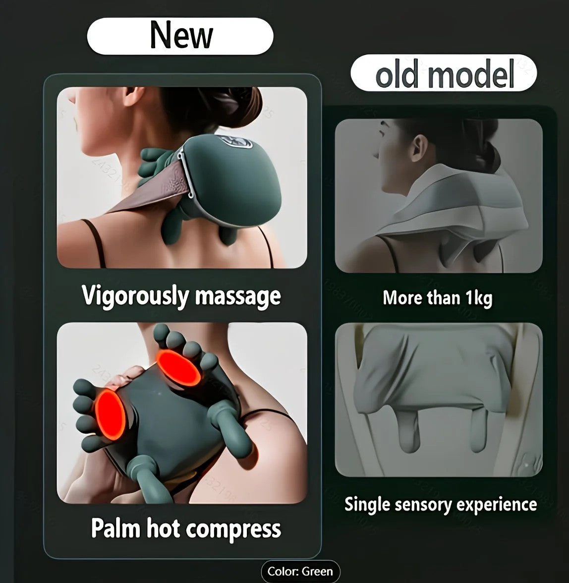 USB Heated Neck, Shoulder, and Back Massager – 6D Simulated Human-Hand Deep Kneading Technology, Multi-Part Massage for Neck, Shoulders, Back, and Legs, Relieving Office Fatigue and Muscle Tension Caused by Prolonged Sitting