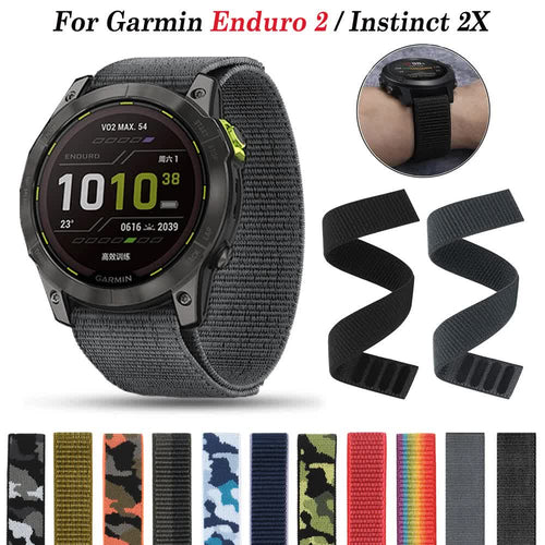 26mm 22mm  Nylon for Garmin Enduro 2/Fenix 6X 6 Pro 5X 5 Plus 7X 7/Epix Gen 2 Ultralight Smart Watch Band Bracelet H 26mm Fenix 6X 6XPro
