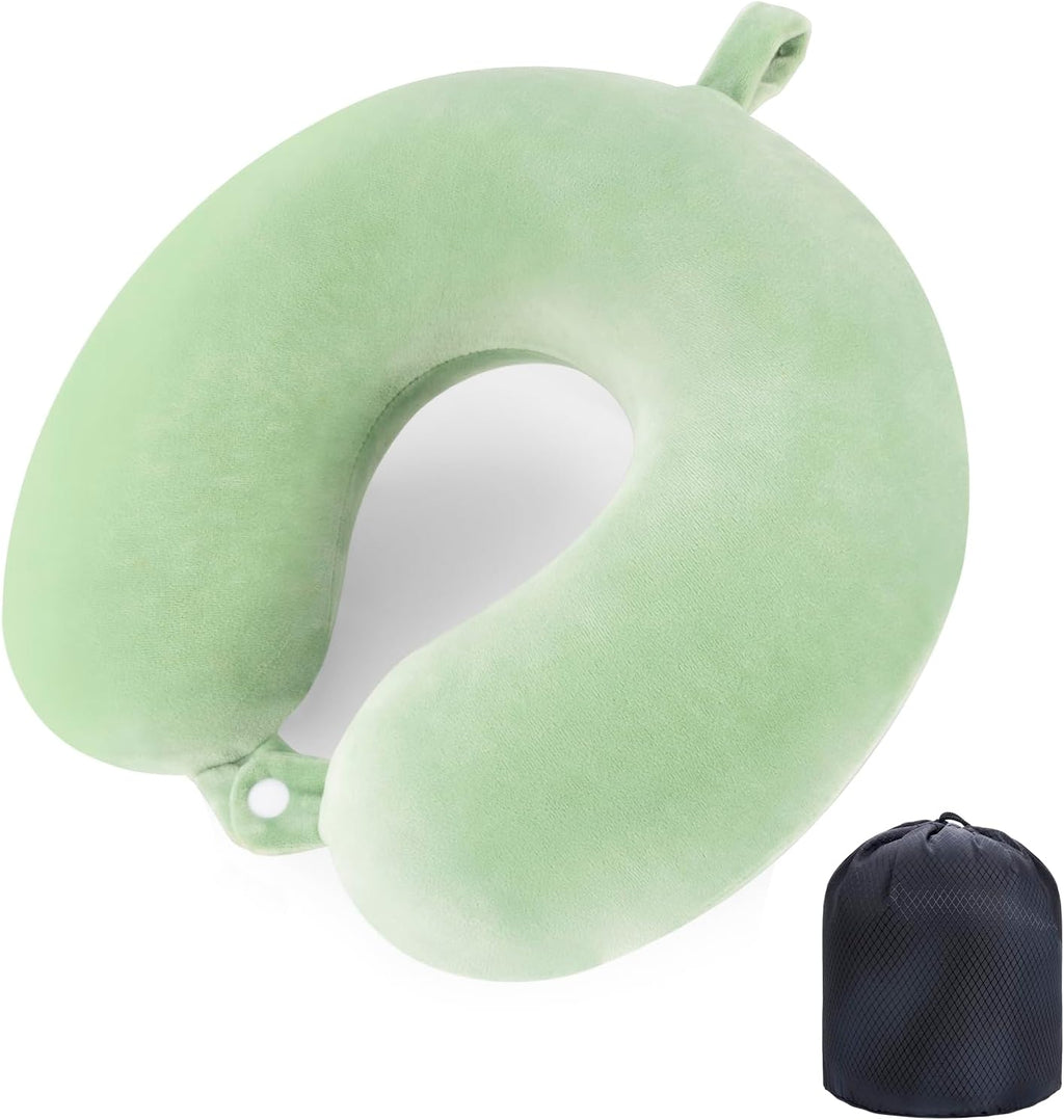 Travel Pillow Neck Pillow Memory Foam Travel Pillows Head Support Pillow for Airplane Train Car Office Travel Essential Flight Pillows for a Long Time Gray Gr Green One Size