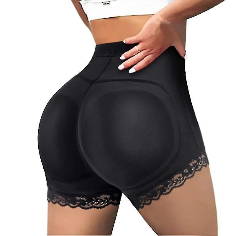 Women's Body Haper Padded Butt Lifter Panty Butt Hip Enhancer Fake Bum hapwear shorts Push Up shorts - Perfet Black Black S