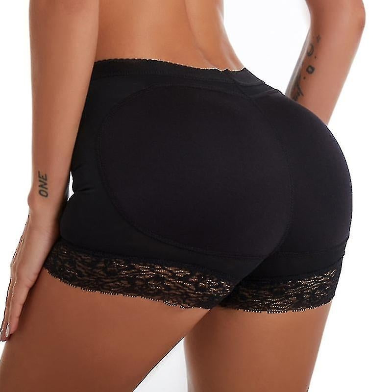 Women's Body Haper Padded Butt Lifter Panty Butt Hip Enhancer Fake Bum hapwear shorts Push Up shorts - Perfet Black Black S