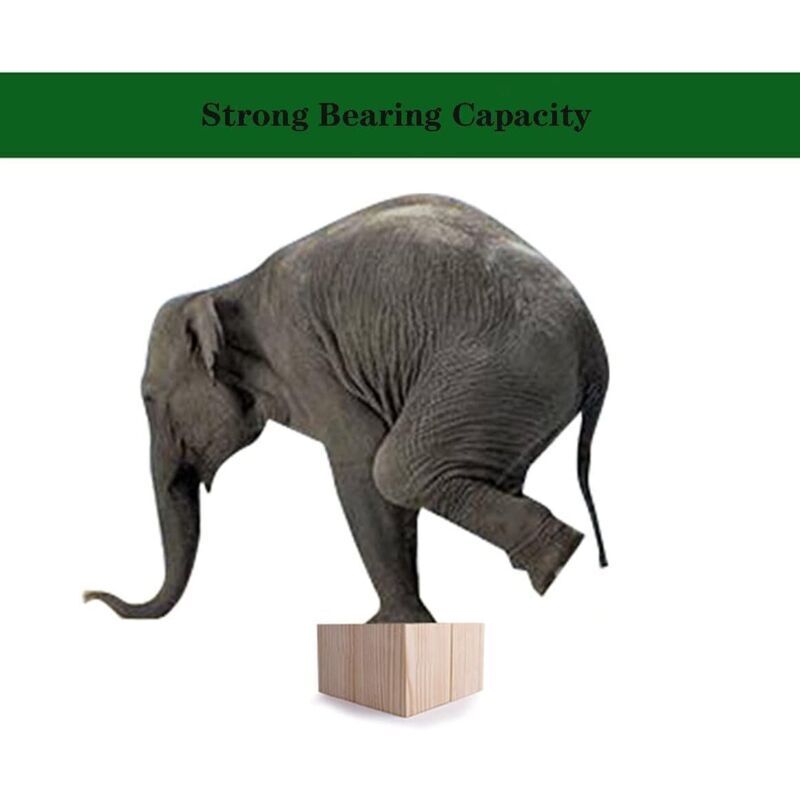 4-pack Furniture Risers Wooden Furniture Risers, Desk and Bed Risers Furniture Lifting Feet Legs up to for Desk Table Bed (Size: 5x5x5cm)..