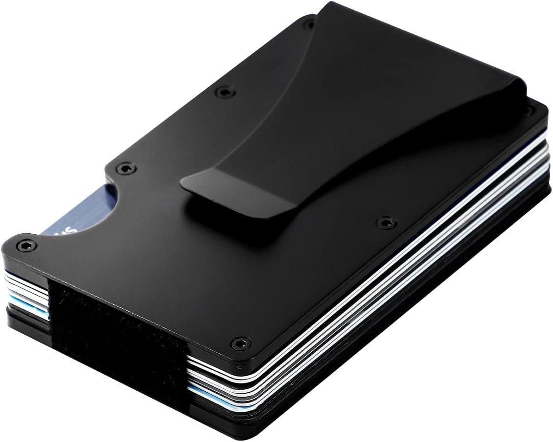 Credit Card Holder with Metal Wallet Storage Pouch_max