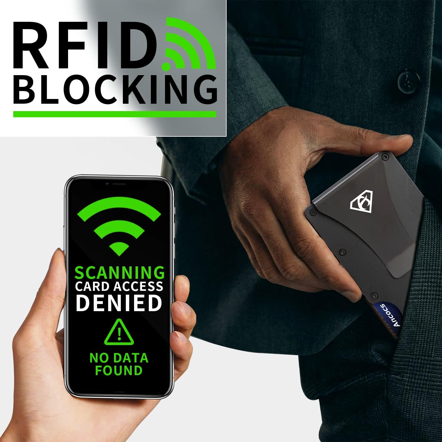 Credit Card Holder with Metal Wallet Storage Pouch_max